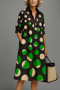 Anastasia | Geometric Midi Dress